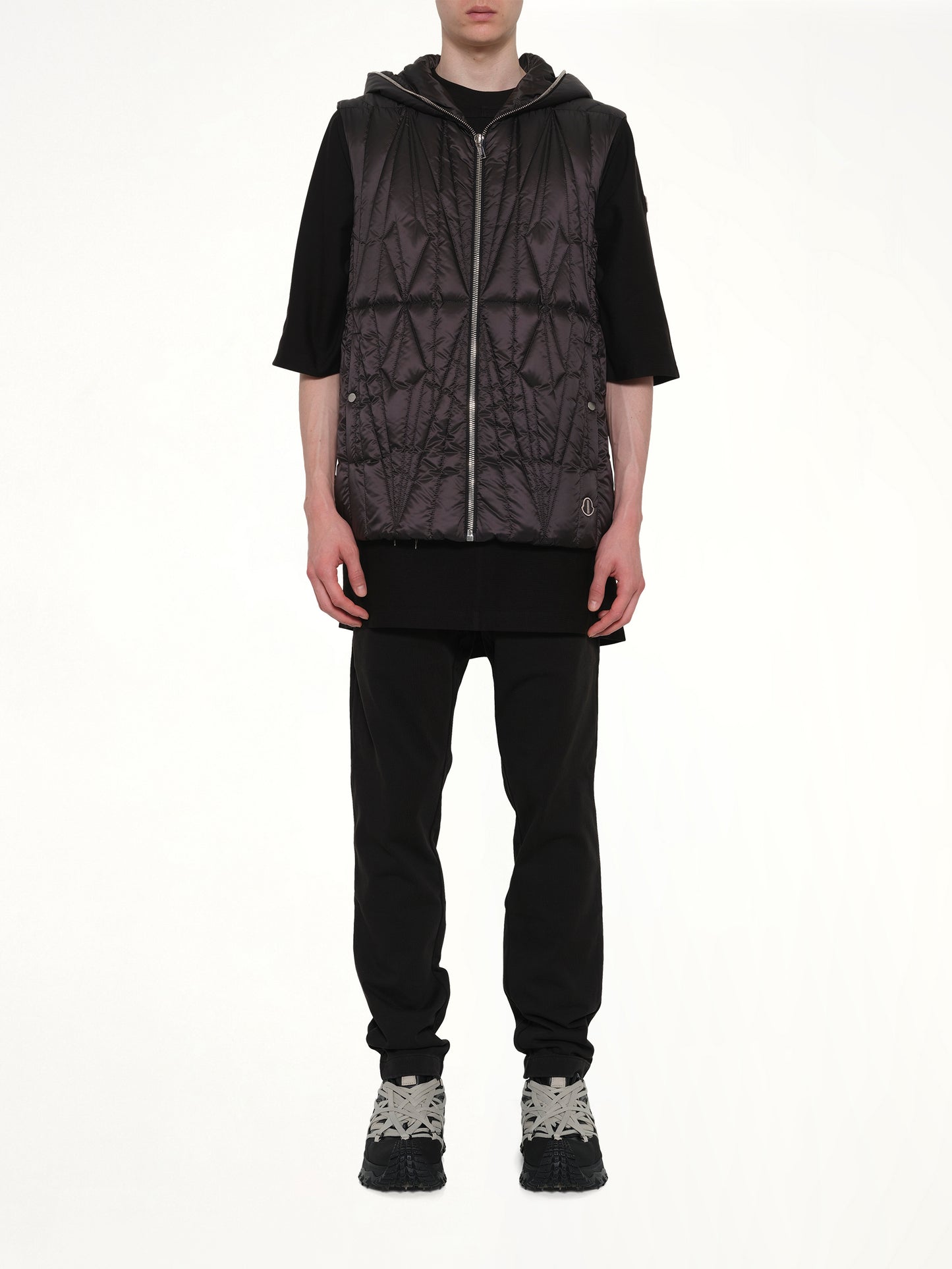 Rick Owens x Moncler Geocamo Ziplock Vest in Black