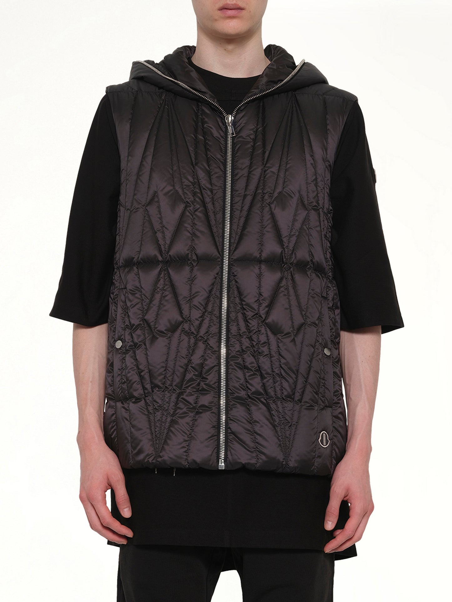 Rick Owens x Moncler Geocamo Ziplock Vest in Black