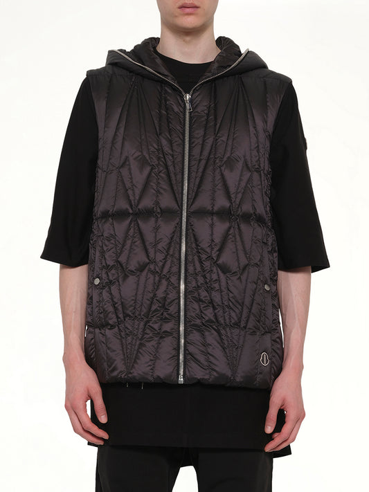 Rick Owens x Moncler Geocamo Ziplock Vest in Black