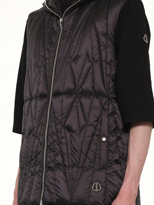 Rick Owens x Moncler Geocamo Ziplock Vest in Black