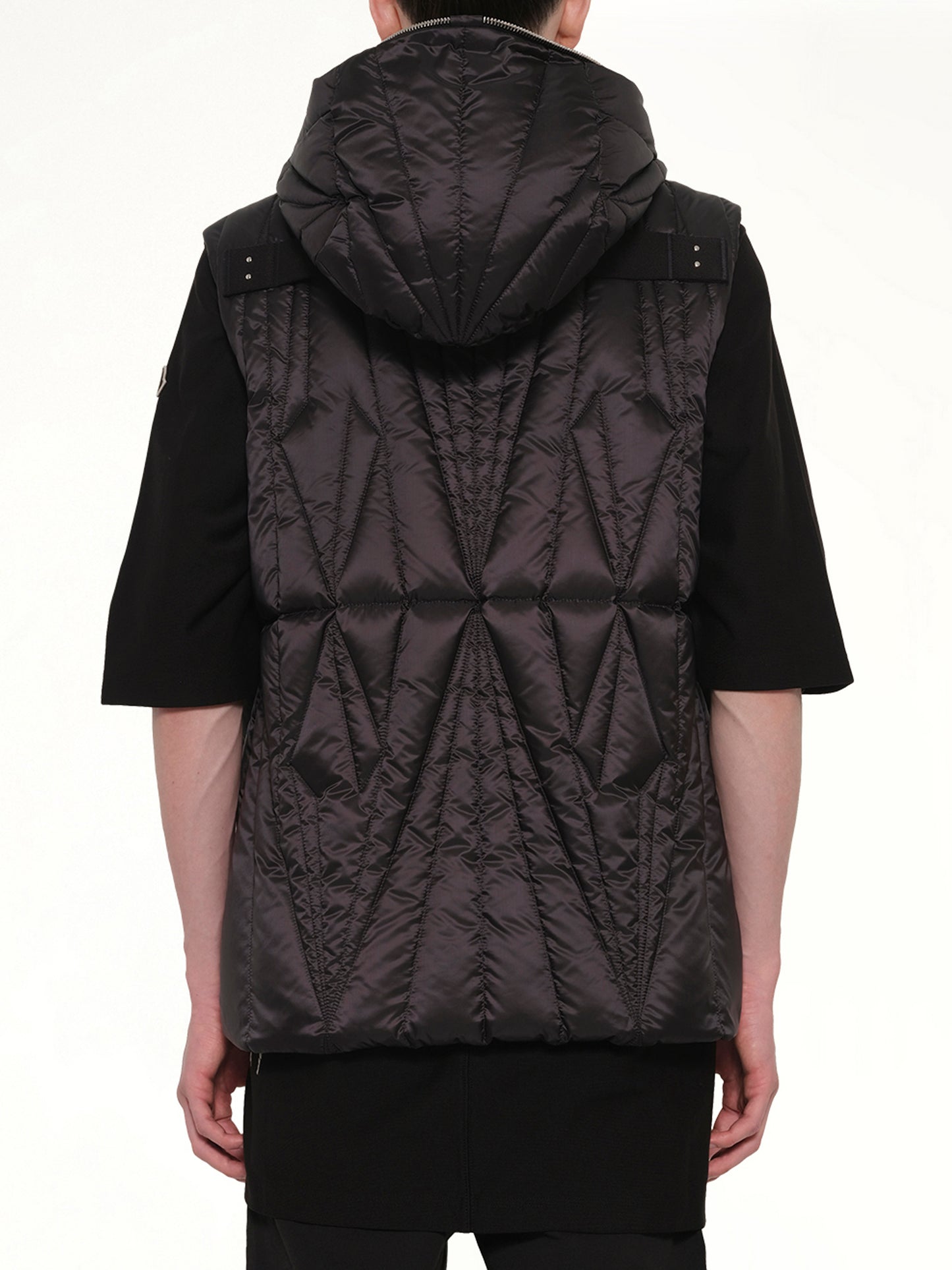 Rick Owens x Moncler Geocamo Ziplock Vest in Black