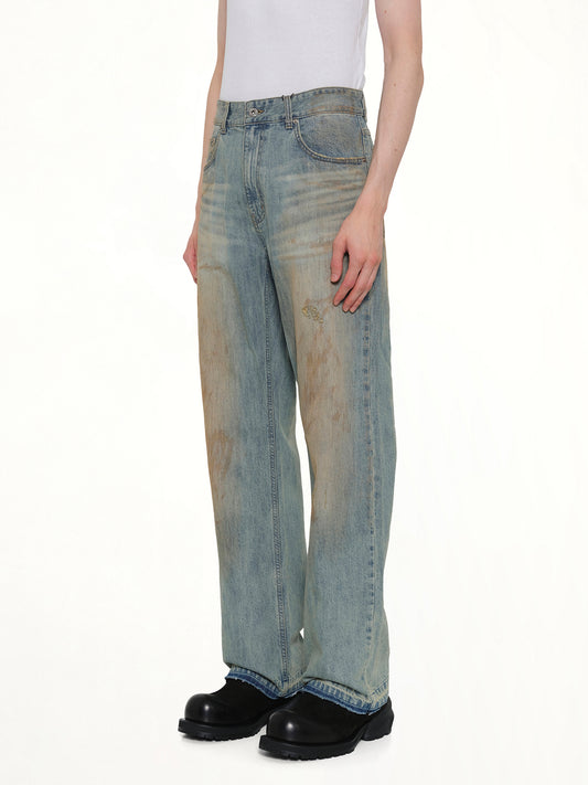 Regular-Fit Denim Pants in Blue