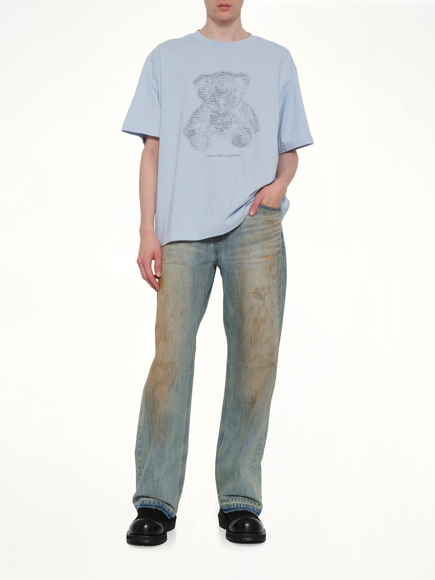 Regular-Fit Denim Pants in Blue