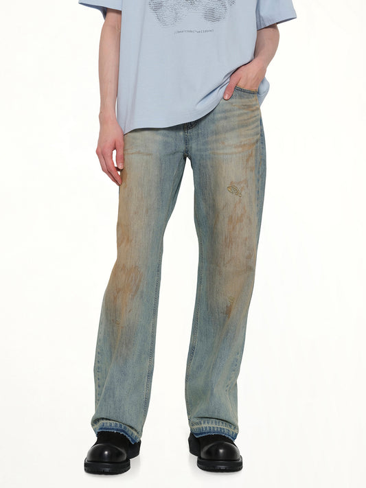 Regular-Fit Denim Pants in Blue