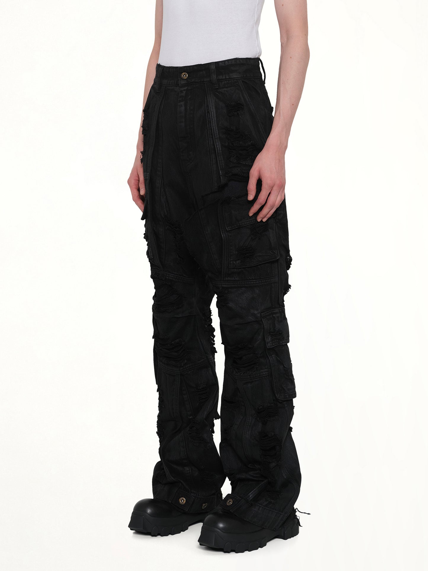 Double-Layer Trousers in Black