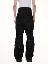 Double-Layer Trousers in Black