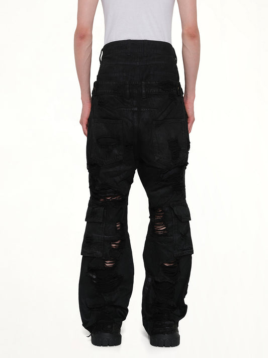 Double-Layer Trousers in Black