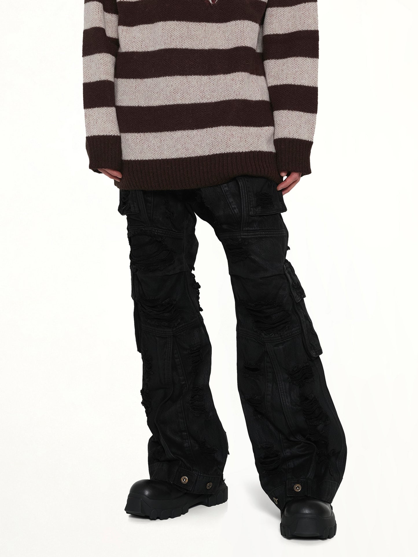 Double-Layer Trousers in Black