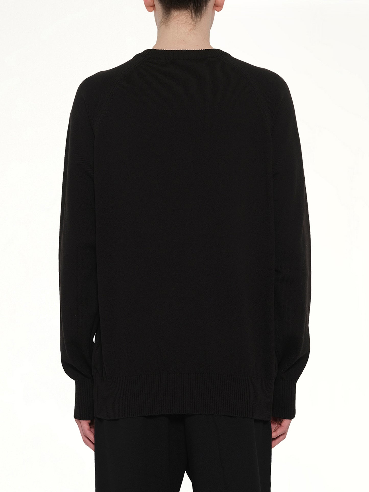 Multi Logo Print Sweater in Black