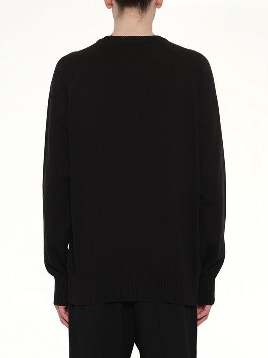 Multi Logo Print Sweater in Black