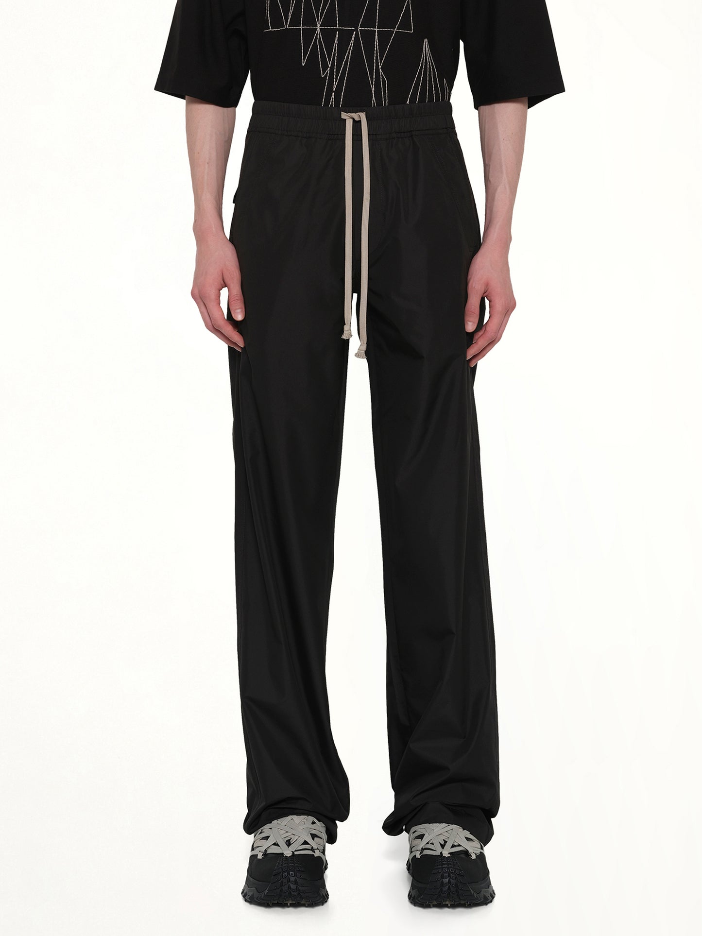 Rick Owens x Moncler Drawstring Pants in Black