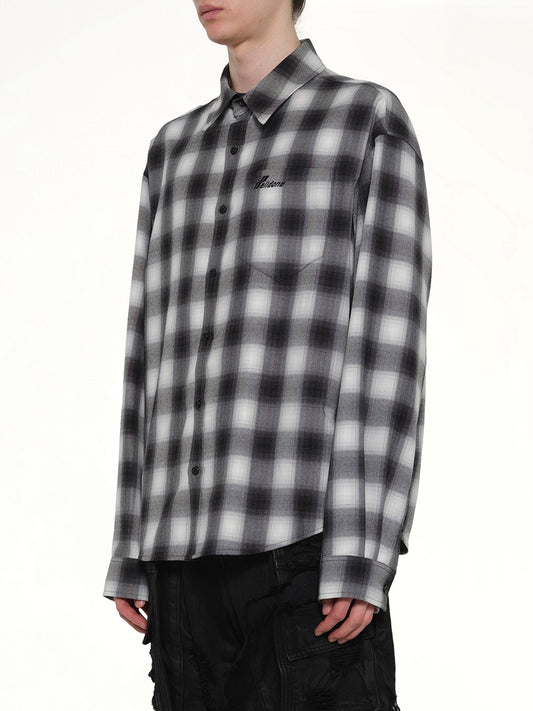 City Cherckered T-Shirt in Black