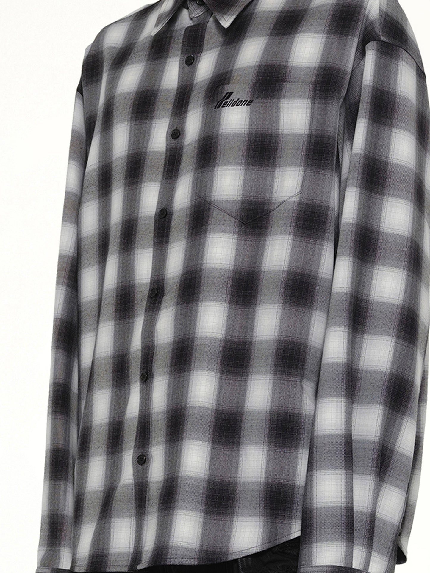 City Cherckered T-Shirt in Black