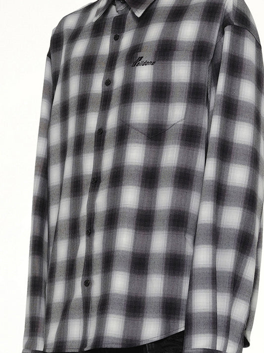 City Cherckered T-Shirt in Black