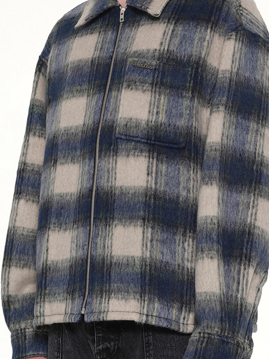 Fleece Lined Check Shirts in Blue