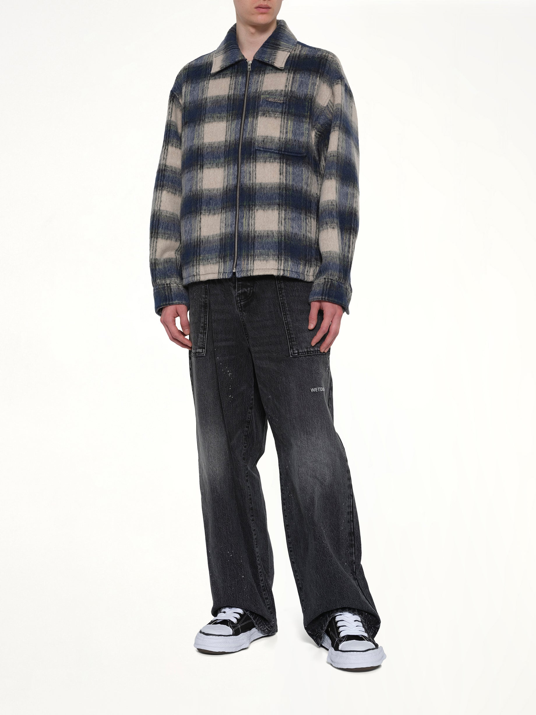 Fleece Lined Check Shirts in Blue