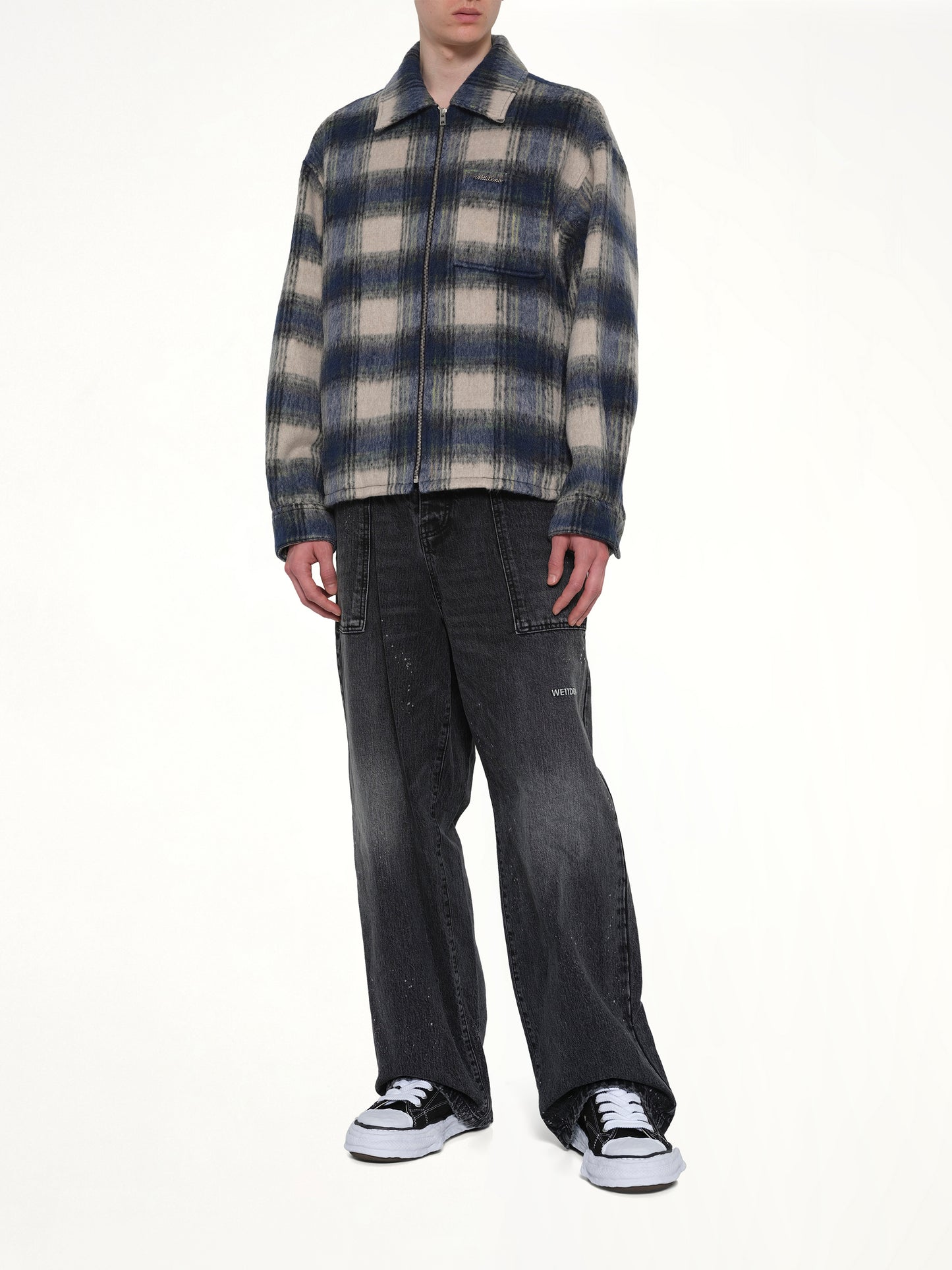 Fleece Lined Check Shirts in Blue