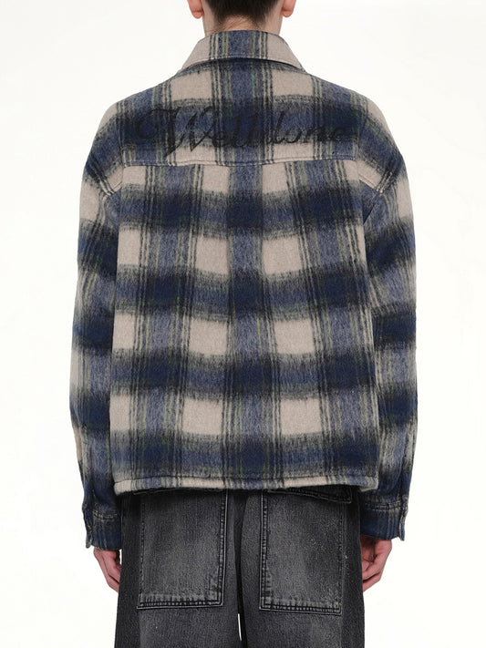 Fleece Lined Check Shirts in Blue