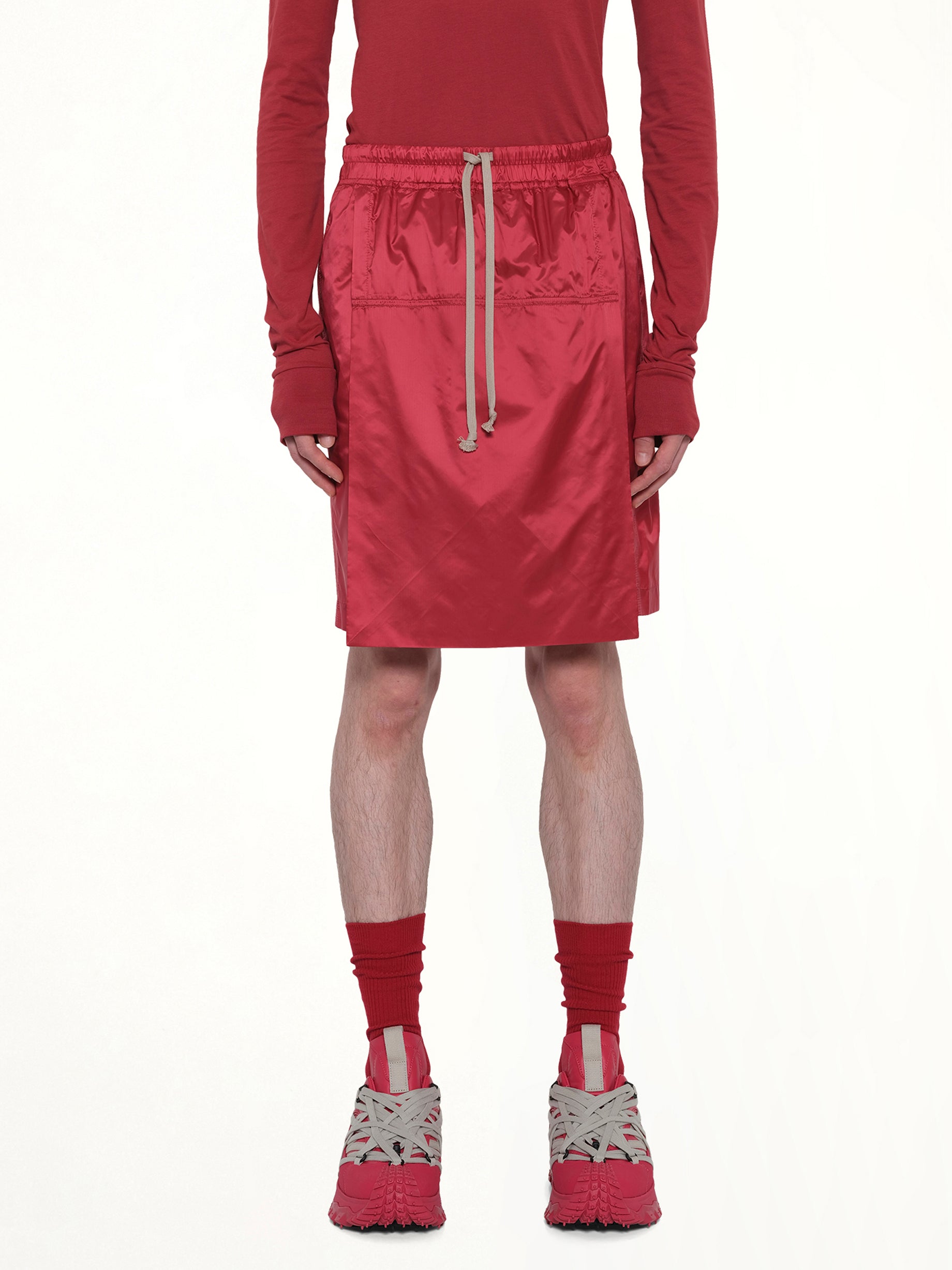 Rick Owens x Moncler Kiltshorts in Carnelian