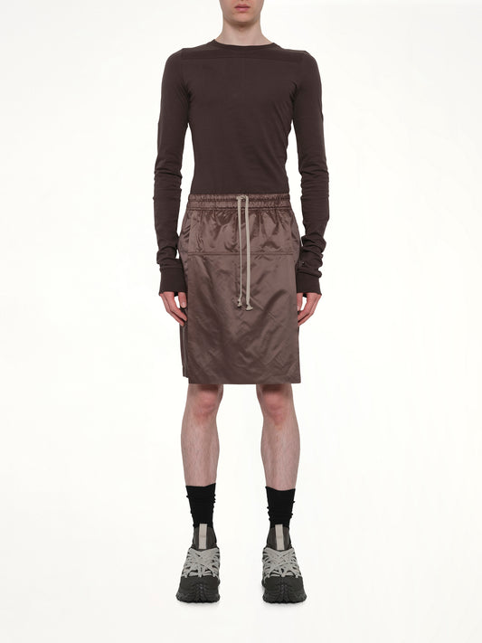Rick Owens x Moncler Kiltshorts in Dark Dust