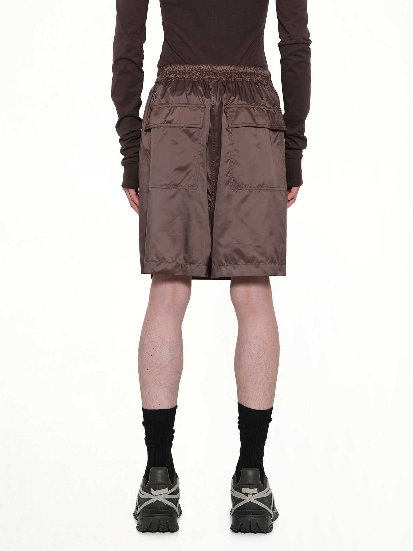 Rick Owens x Moncler Kiltshorts in Dark Dust