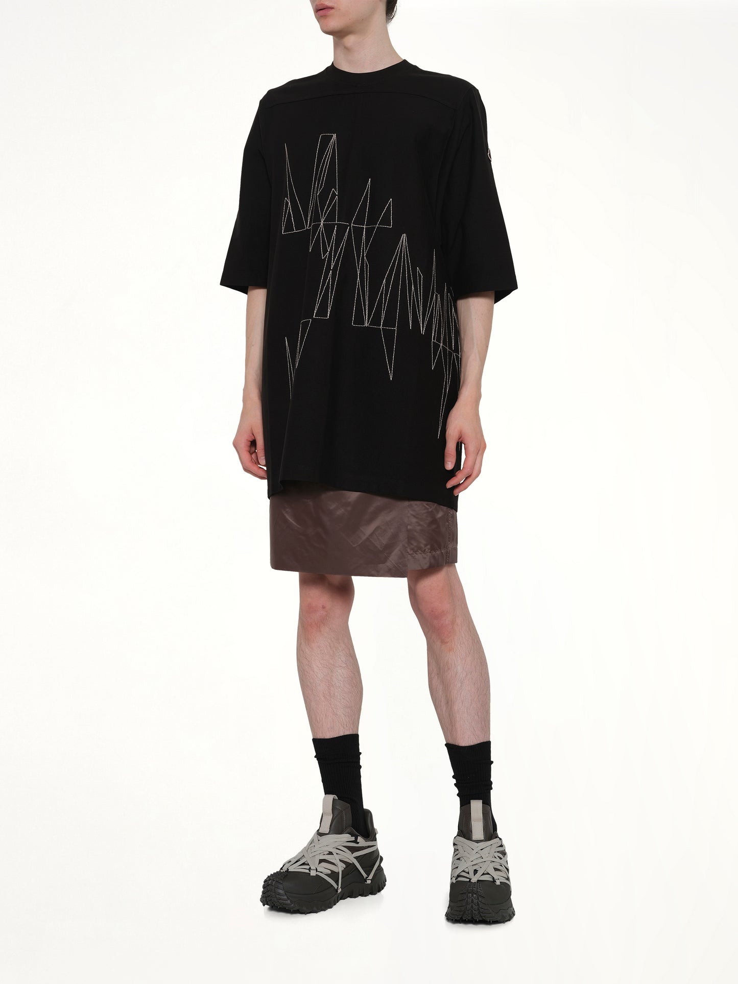 Rick Owens x Moncler Kiltshorts in Dark Dust
