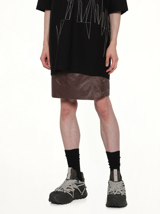 Rick Owens x Moncler Kiltshorts in Dark Dust