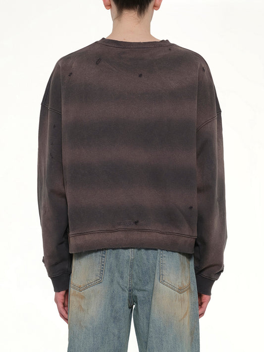Paper Note Grunge Sweatshirt in Charcoal