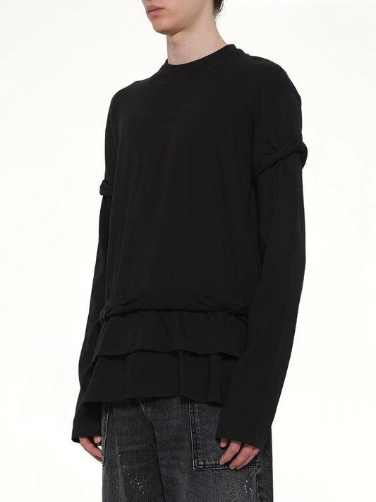 We11Done Triple-Layered T-Shirt in Black
