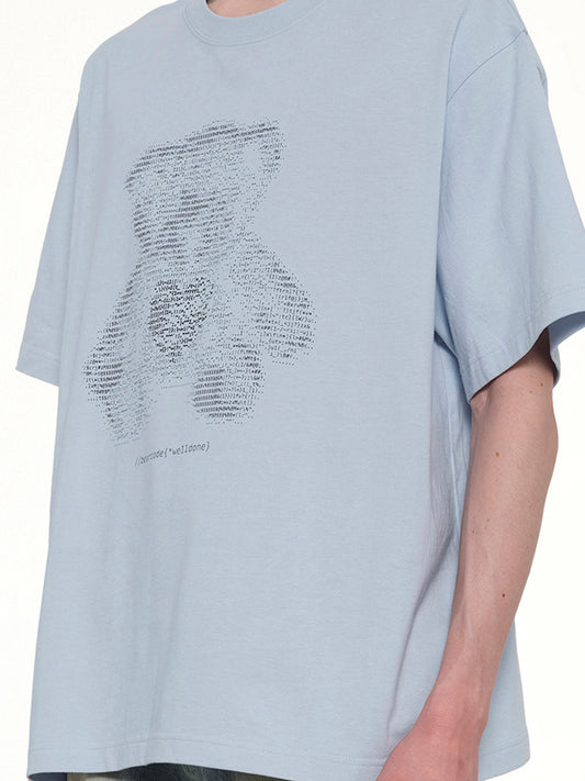 Coding Teddy T-Shirt in Sky
