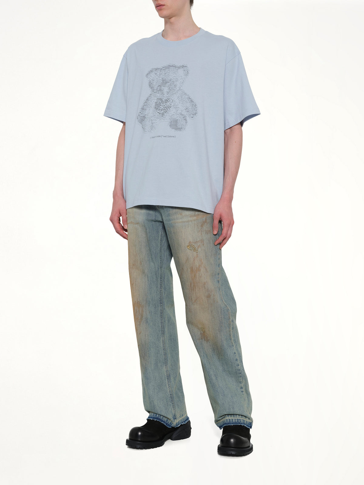 Coding Teddy T-Shirt in Sky