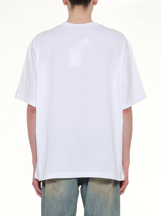 Cross Necklace T-Shirt in White