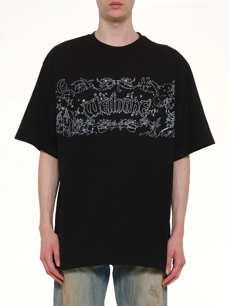 Ending Credit T-Shirt in Black