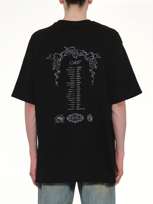 Ending Credit T-Shirt in Black