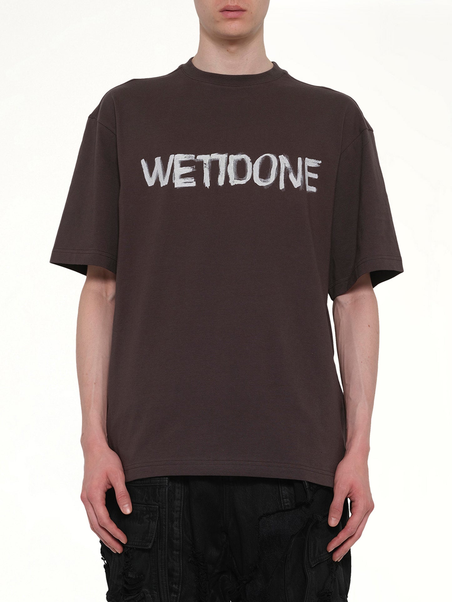 Logo Painted T-Shirt in Charcoal