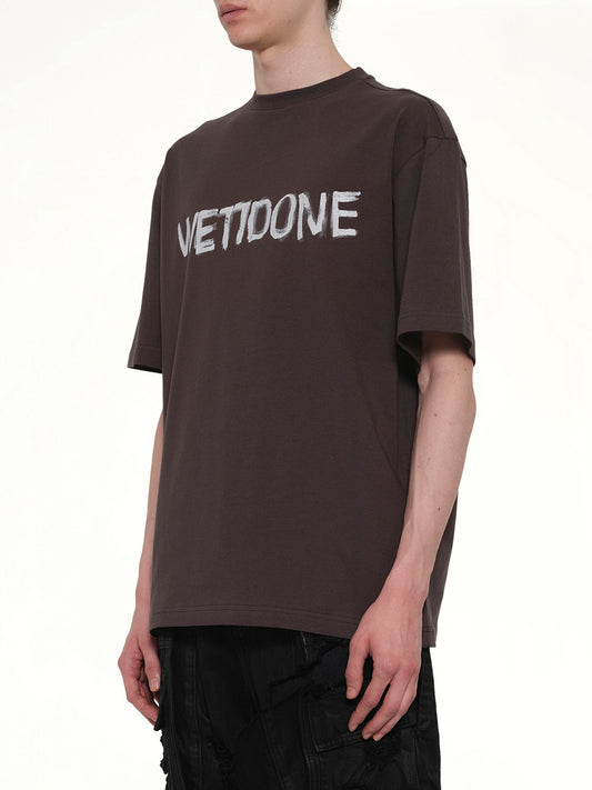 Logo Painted T-Shirt in Charcoal