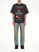 Multi Graphic Logo T-Shirt in Grey