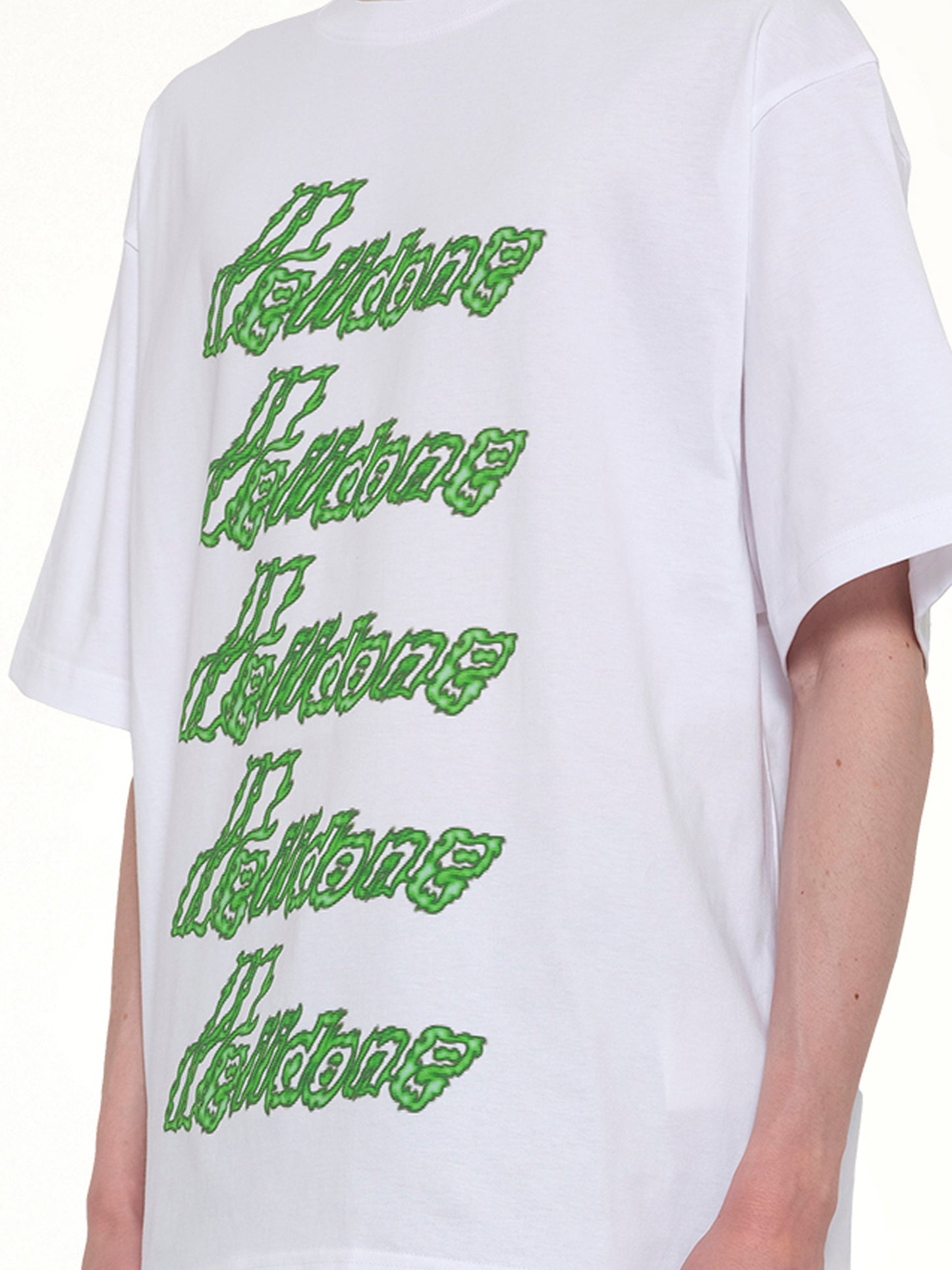 Multi-Logo T-Shirt in White/Green