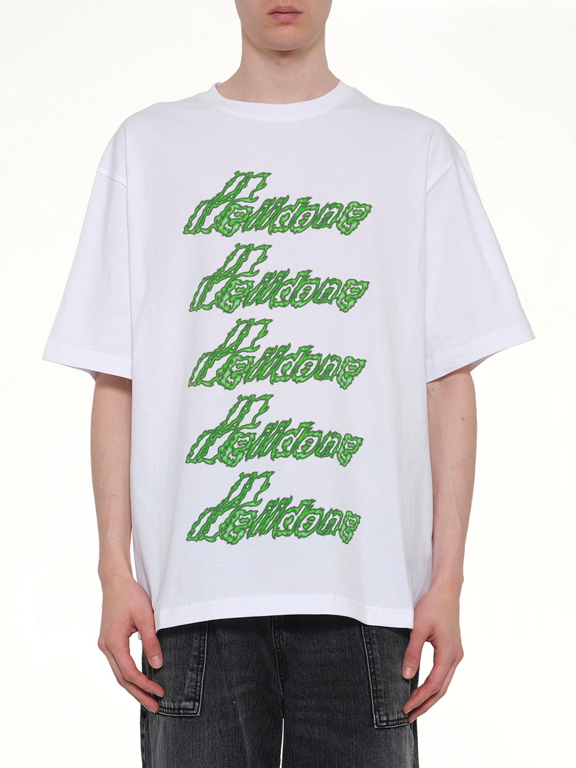 Multi-Logo T-Shirt in White/Green