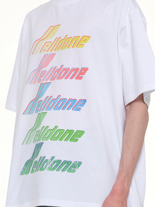 Multi Rainbow Logo T-Shirt in White