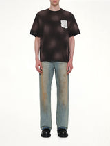 Paper Note Grunge T-Shirt in Black