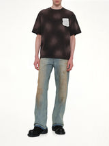 Paper Note Grunge T-Shirt in Black