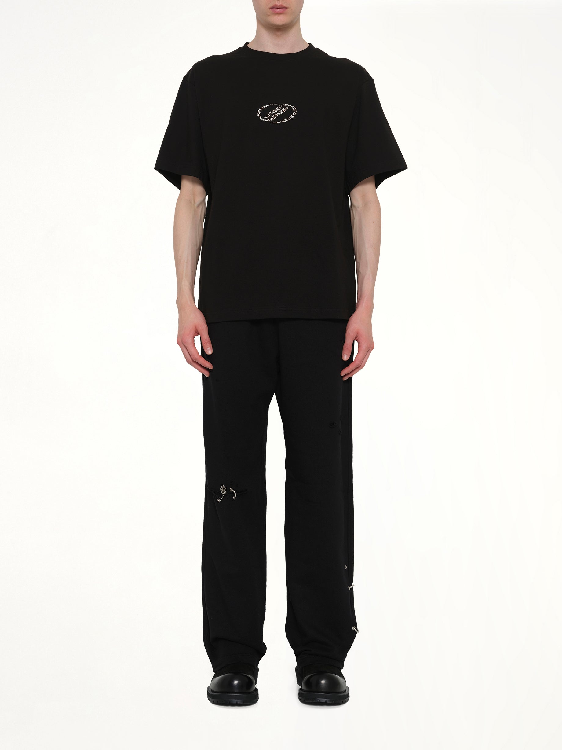 Rhinestone T-Shirt in Black