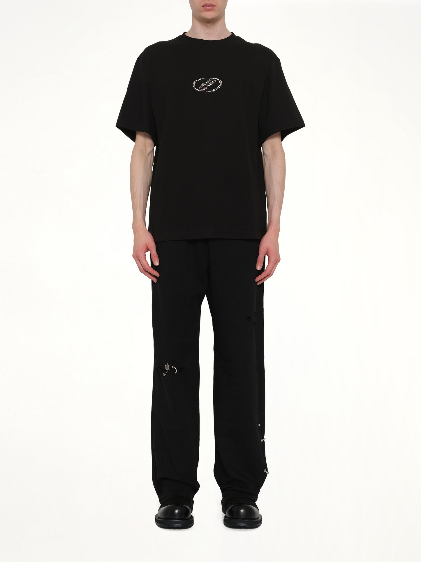 Rhinestone T-Shirt in Black