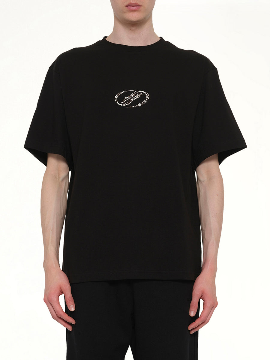 Rhinestone T-Shirt in Black