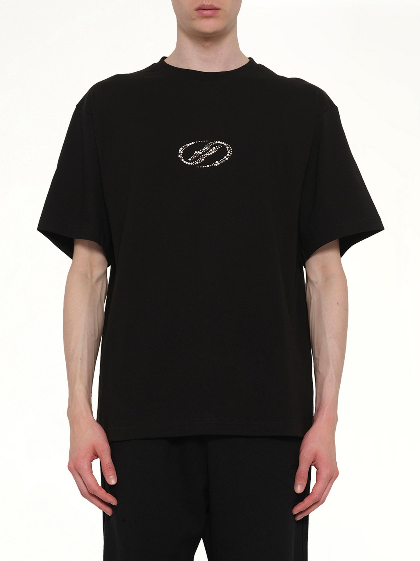 Rhinestone T-Shirt in Black