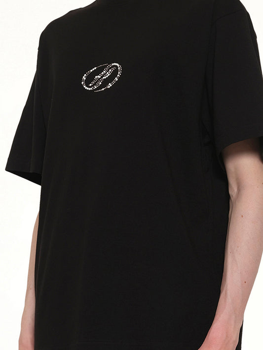 Rhinestone T-Shirt in Black