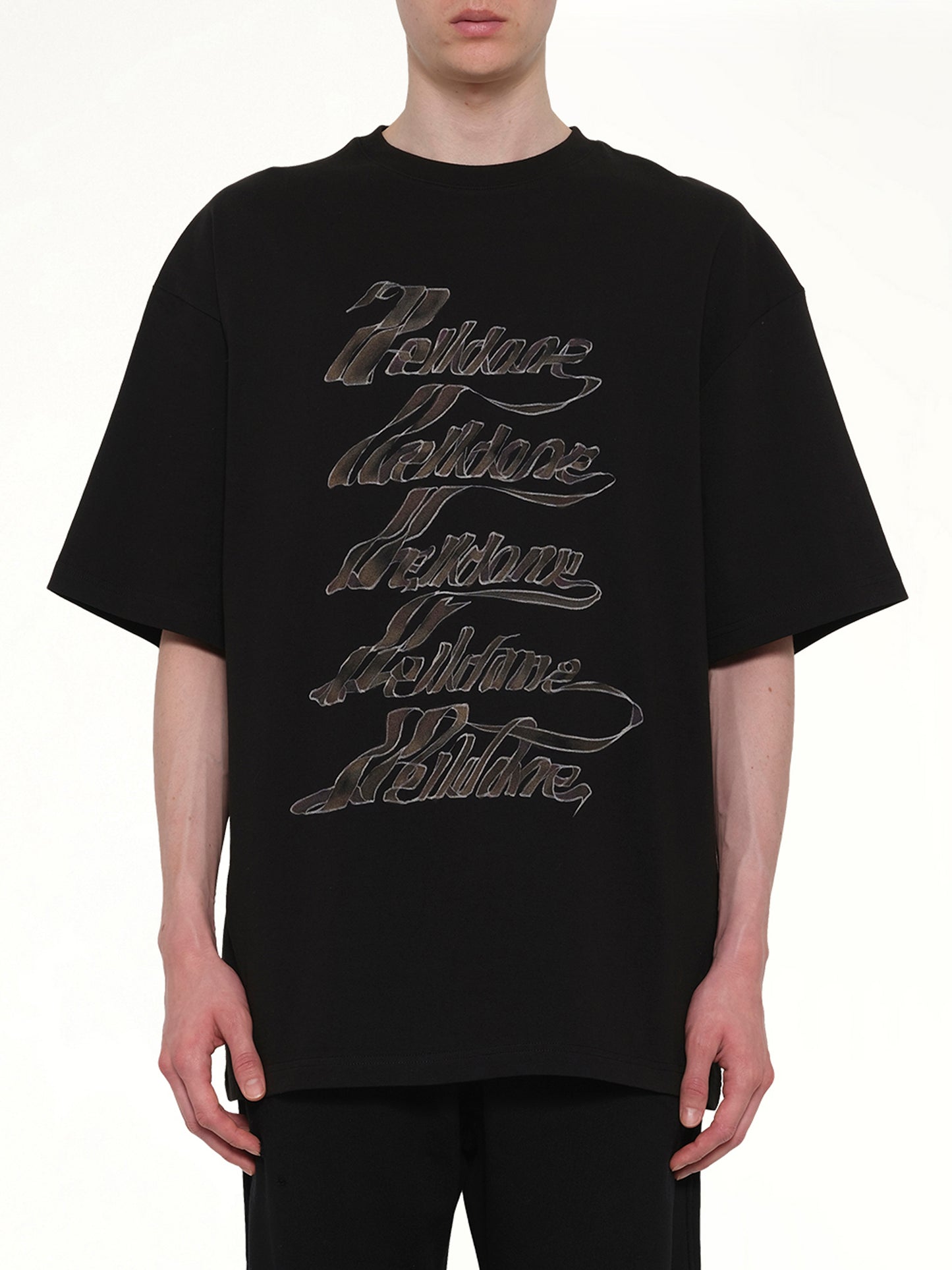 Ribbon Multi-Logo T-Shirt in Black