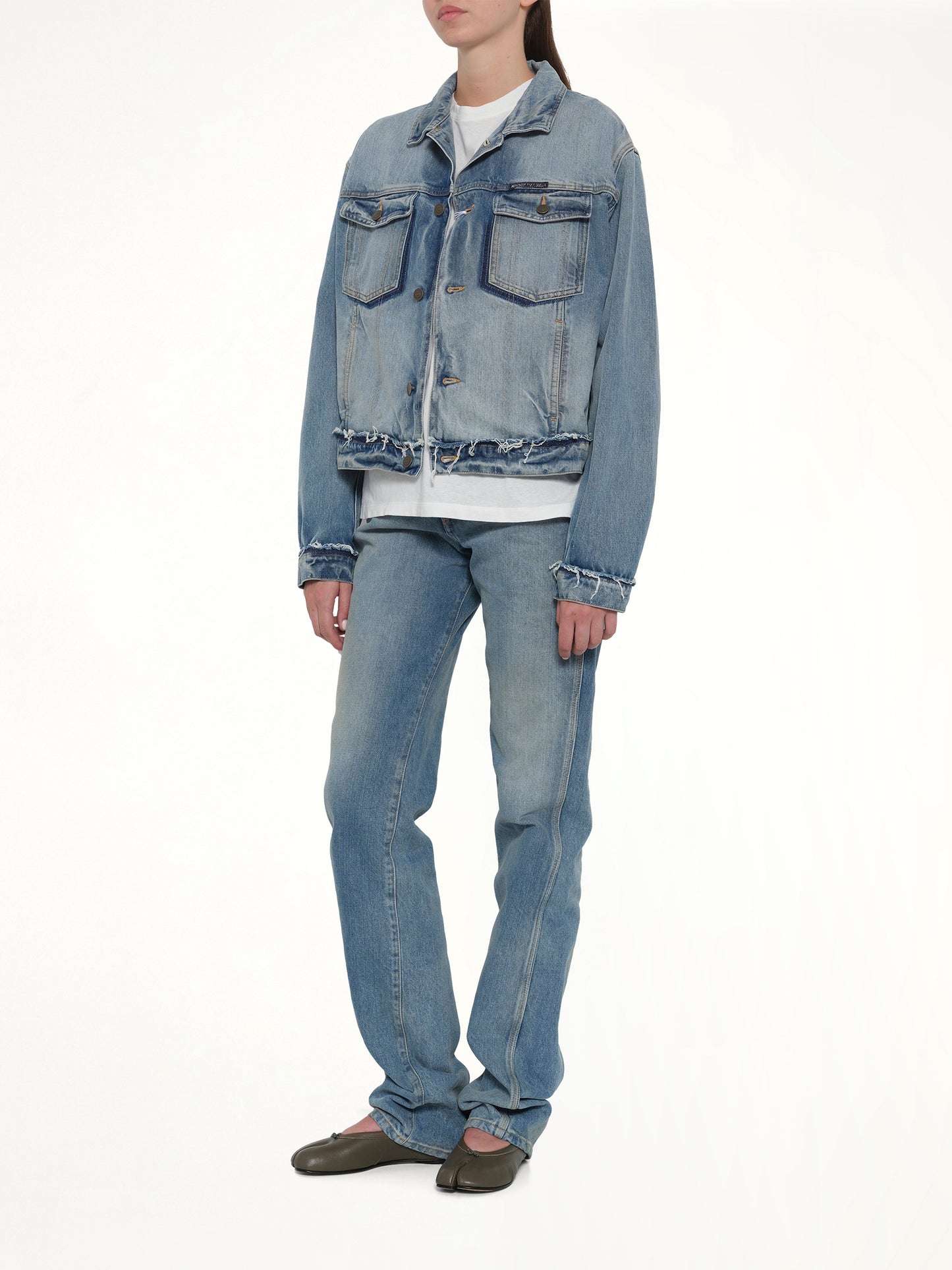 Denim Jacket in Light Blue Indigo