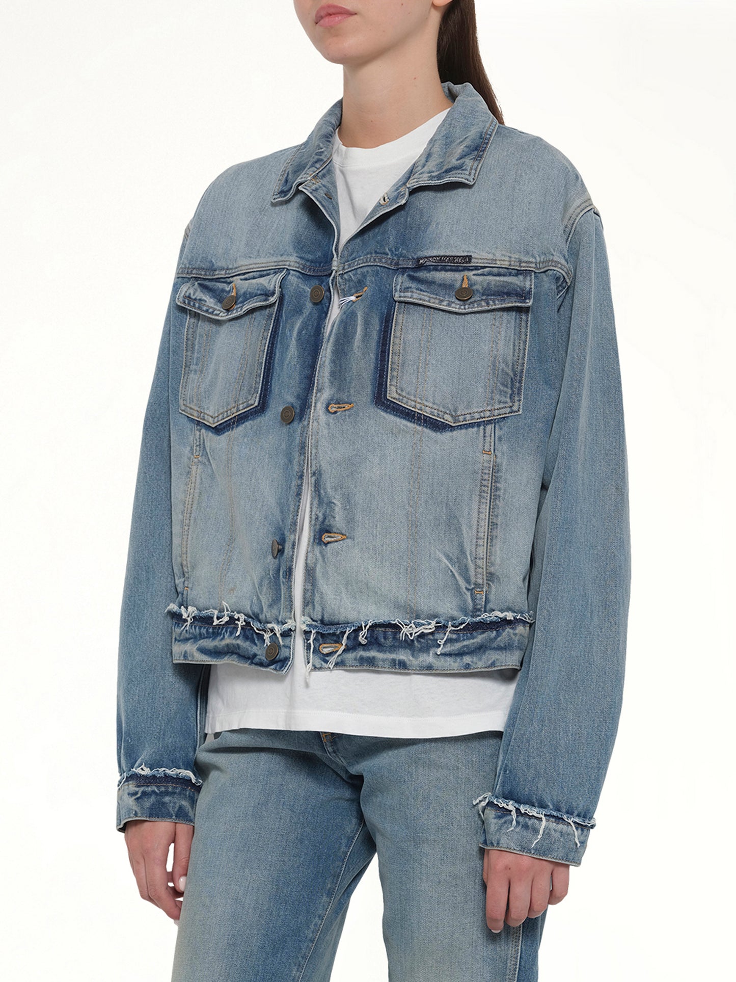 Denim Jacket in Light Blue Indigo